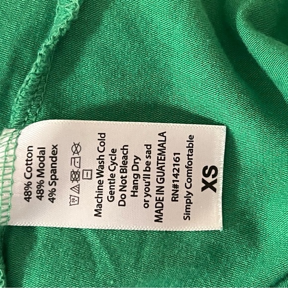 LuLaRoe Green Pink Julia Dress Size XS Varsity Stretch Sheath T Shirt Shift EUC - Picture 6 of 8